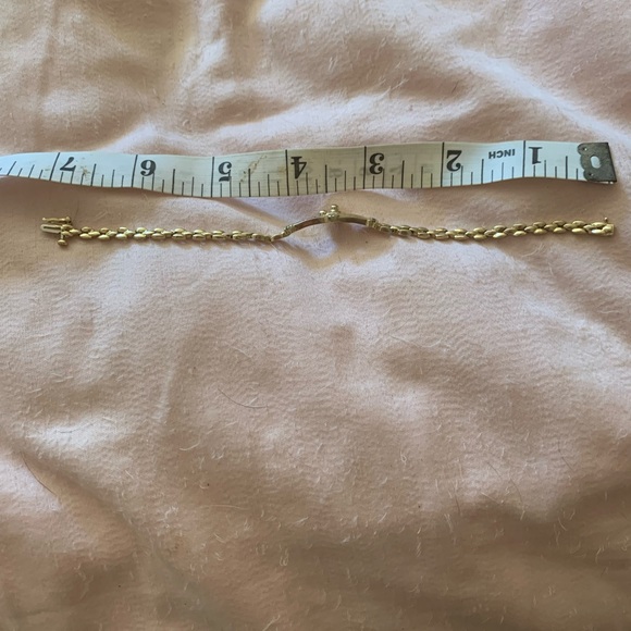 Beautiful Estate 14k Panther-link Diamond crisscross Bracelet - Picture 4 of 7